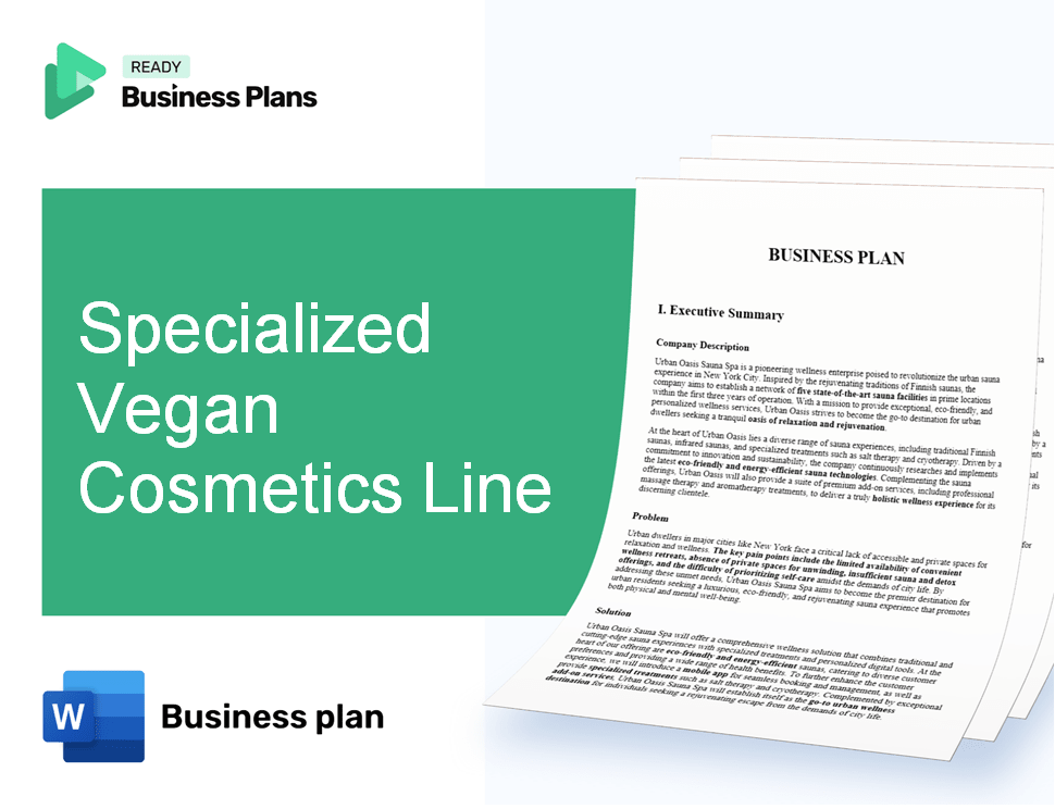 Specialized Vegan Cosmetics Line Business Plan