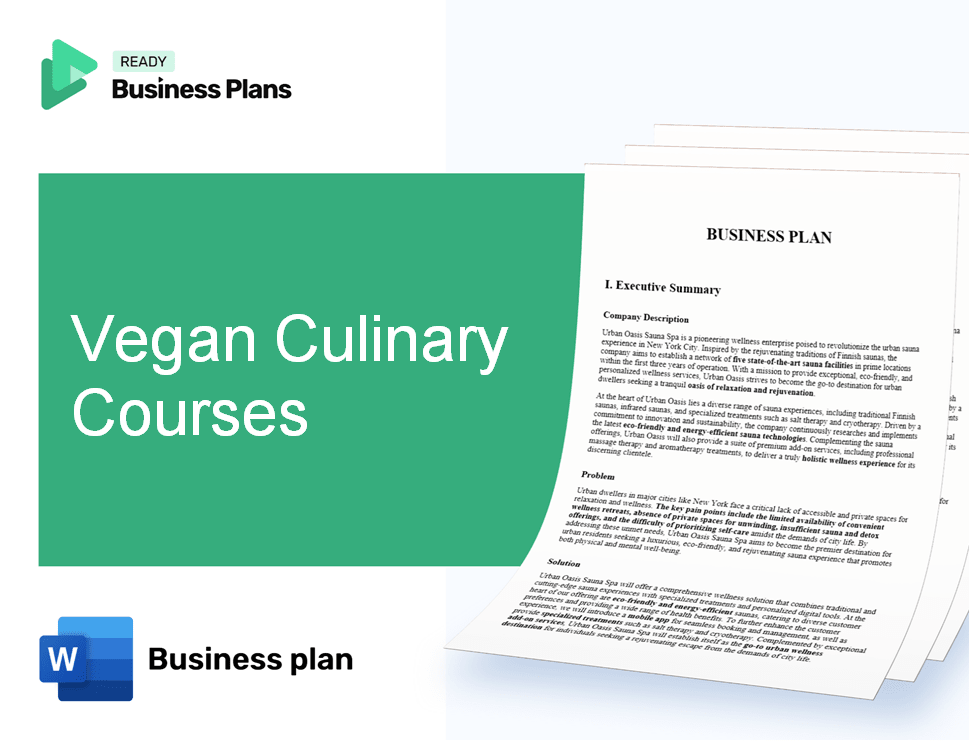 Vegan Culinary Courses Business Plan