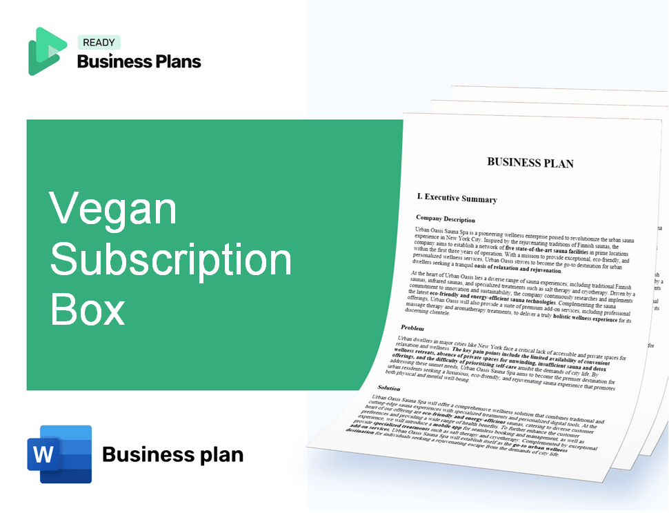 Vegan Subscription Box Business Plan
