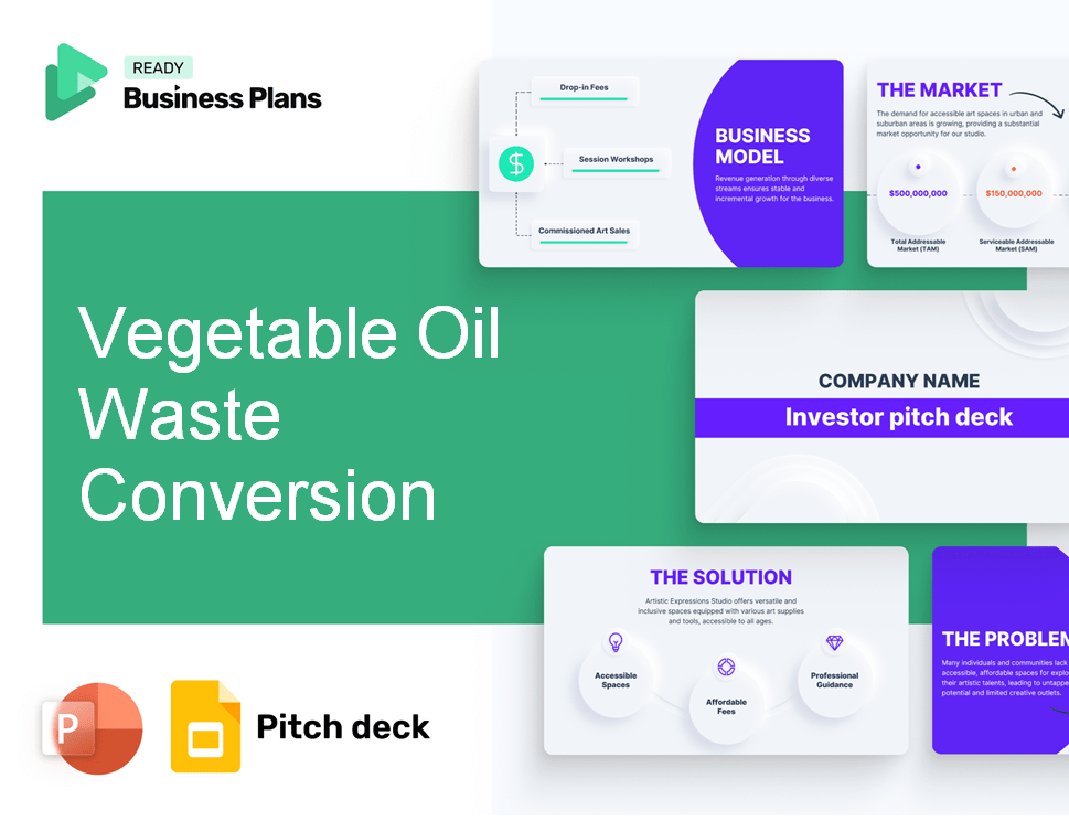 Vegetable Oil Waste Conversion Pitch Deck