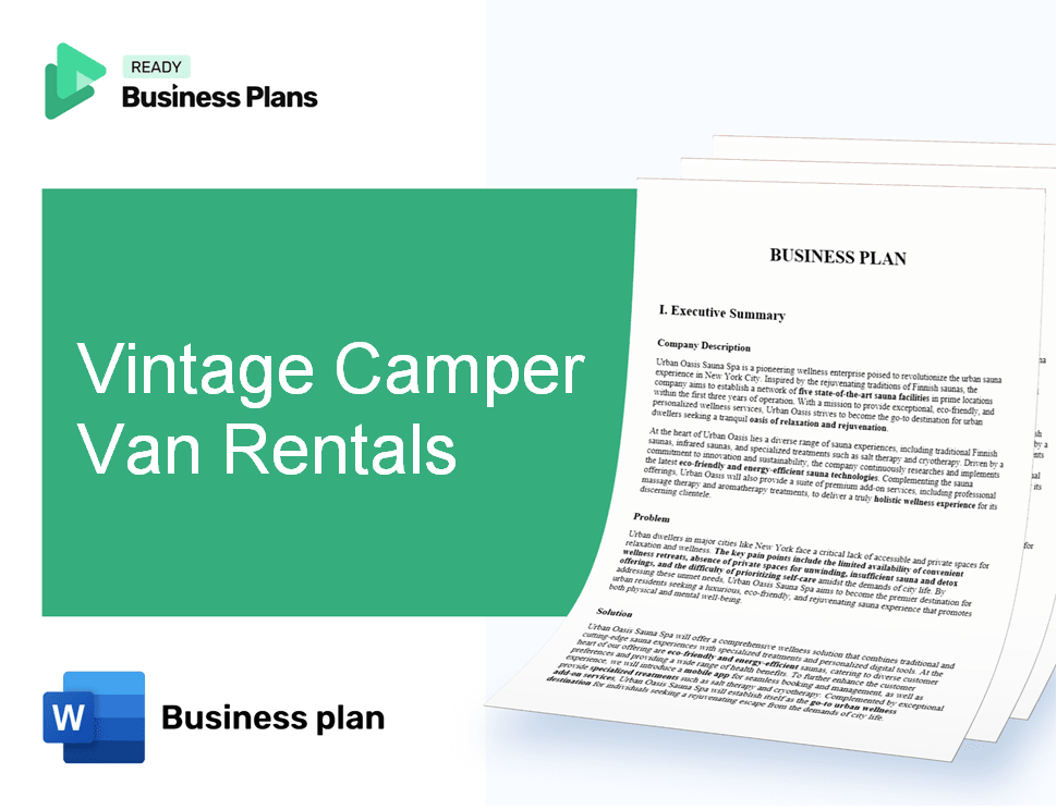 Vintage Camper Van Rentals Business Plan