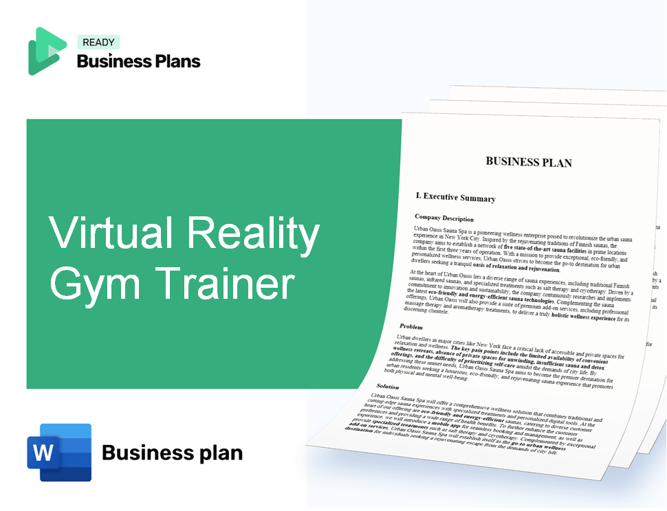 Virtual Reality Gym Trainer Business Plan