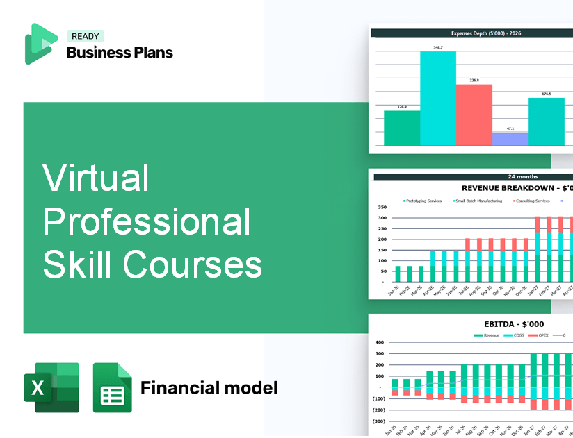 Virtual Professional Skill Courses Financial Model