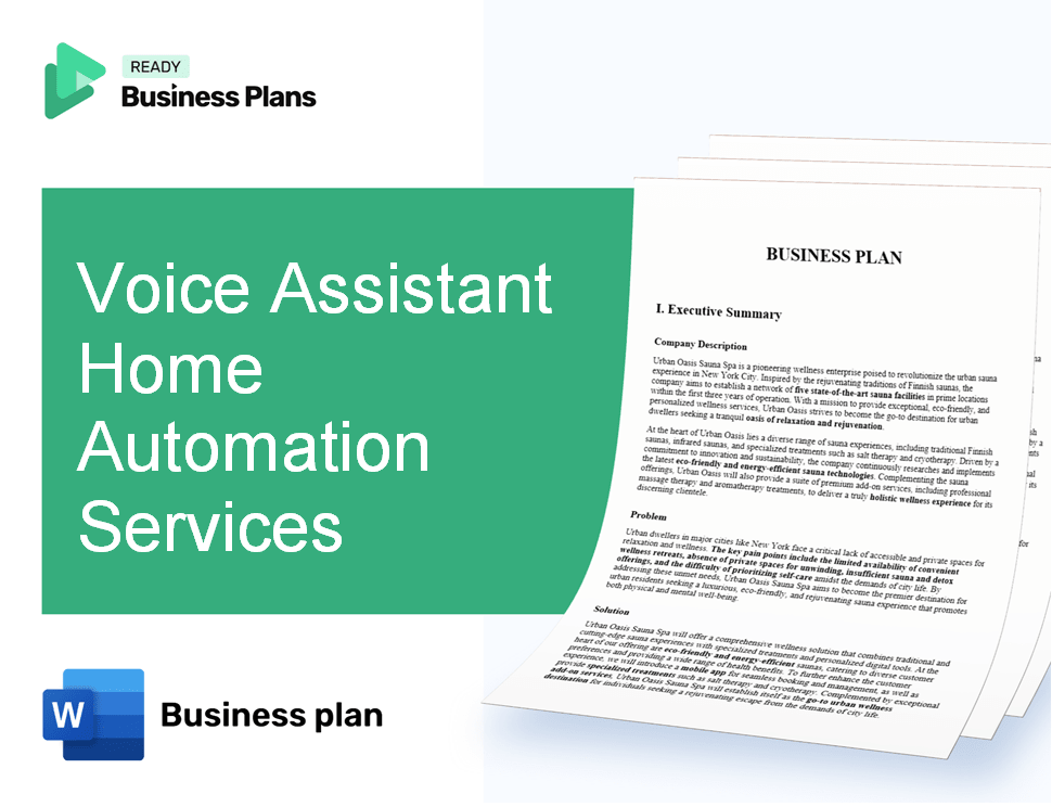 Voice Assistant Home Automation Services Business Plan