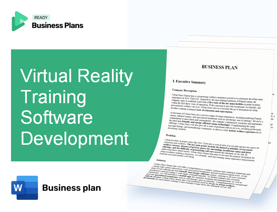 Virtual Reality Training Software Development Business Plan