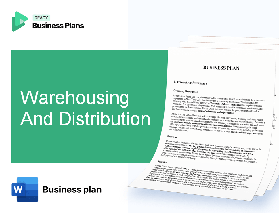 Warehousing And Distribution Business Plan