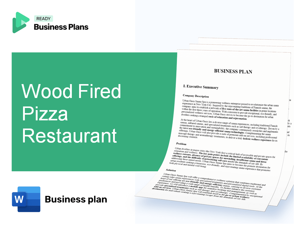 Wood Fired Pizza Restaurant Business Plan