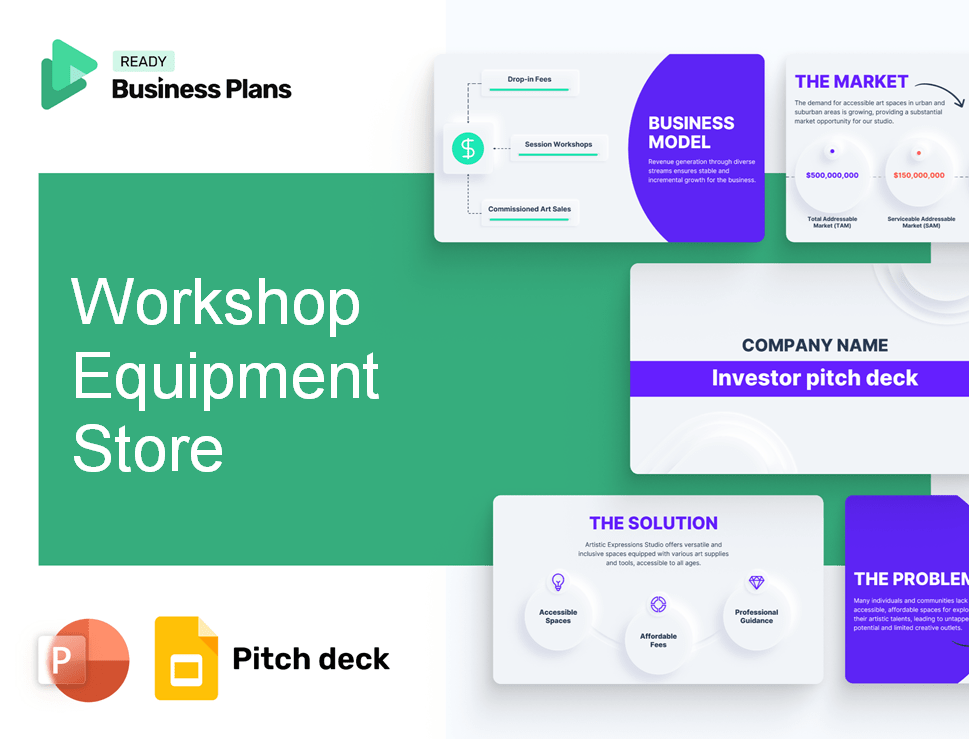 Workshop Equipment Store Pitch Deck