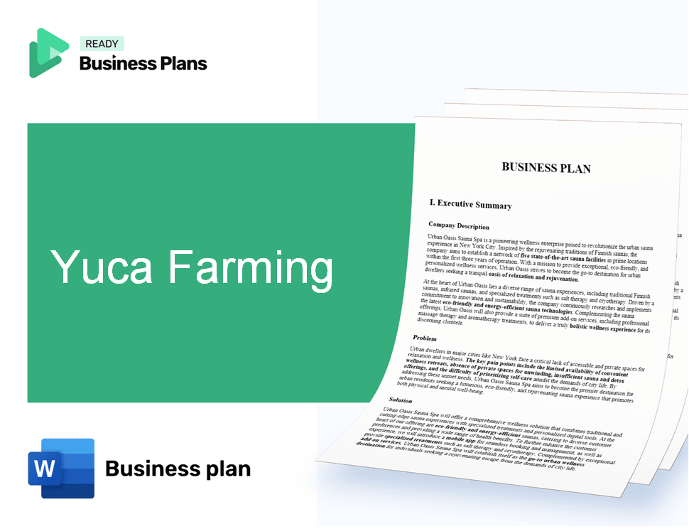 Yuca Farming Business Plan