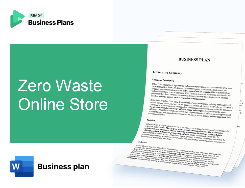 Zero Waste Online Store Business Plan