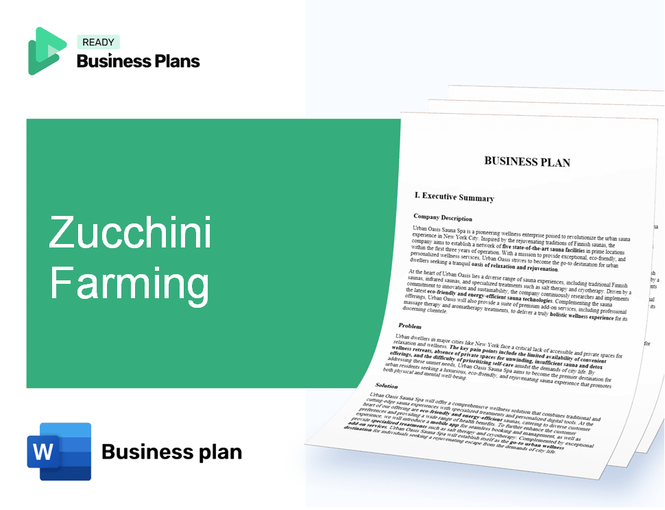 Zucchini Farming Business Plan